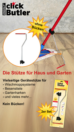 Ohne Bücken. Vielseitige Gerätestütze für Haus und Garten.